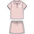 Miles The Label - 2pc Short Sleeve Polo & Skort Set, Light Pink