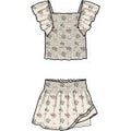Miles The Label - 2pc Short Sleeve Top & Skirt, Off White