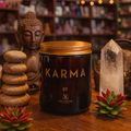 KARMA CANDLE - HIDDEN CRYSTALS INSIDE! -- by Moon Water Apothecary!