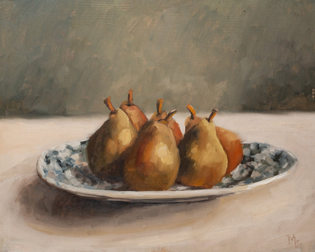 Mini Pears on a Plate Print