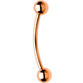 14G 5/16 Rose Gold Plated Curved Barbell