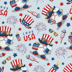 Uncle Sam 4th of July Performance Golf Polo