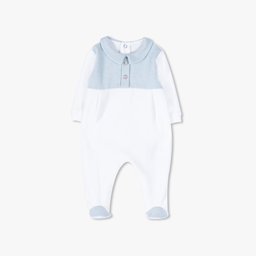 PURETE - Blue Velour Footie