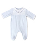 PURETE - Blue Interlock Footie for Babies