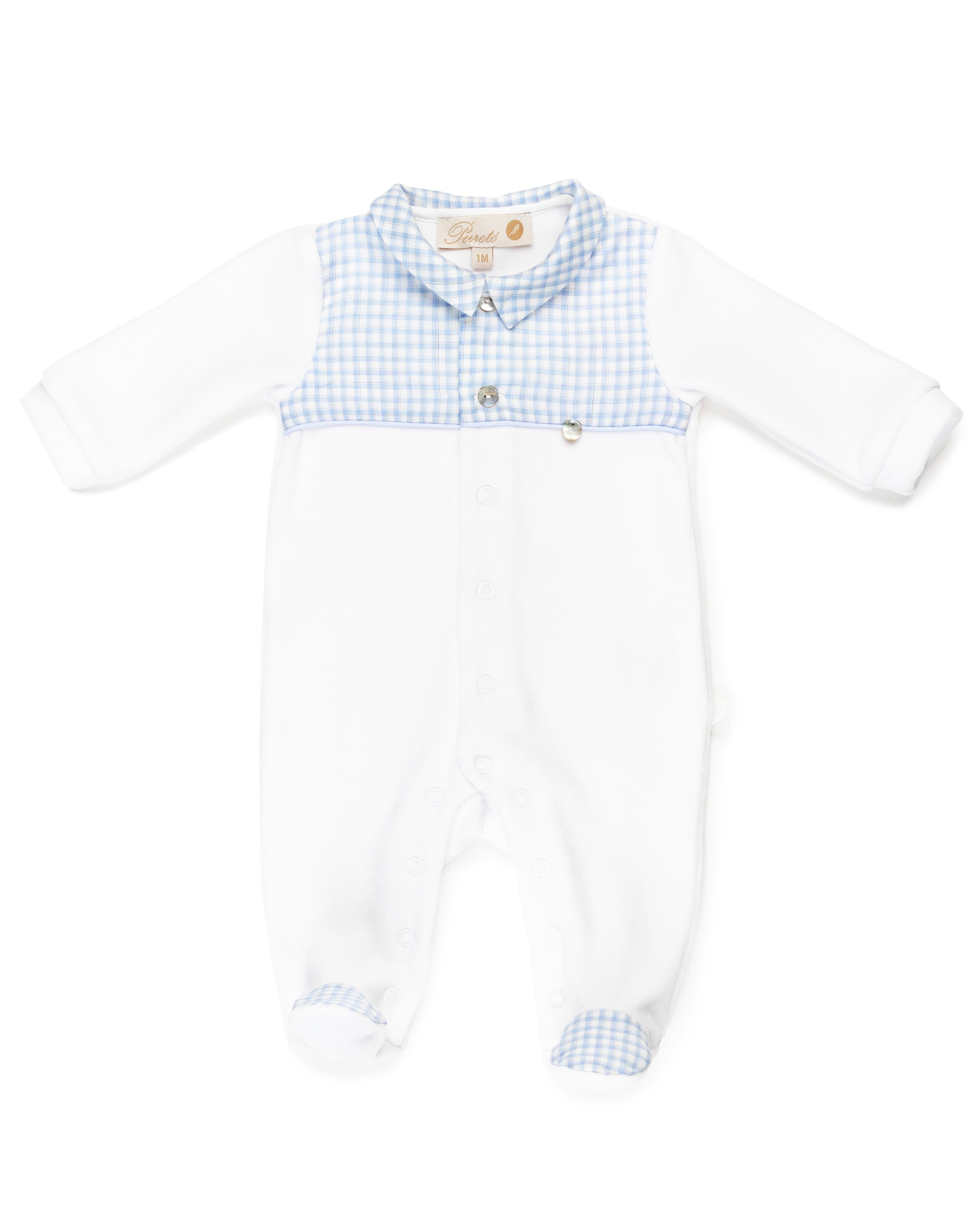 PURETE - White Interlock Footie