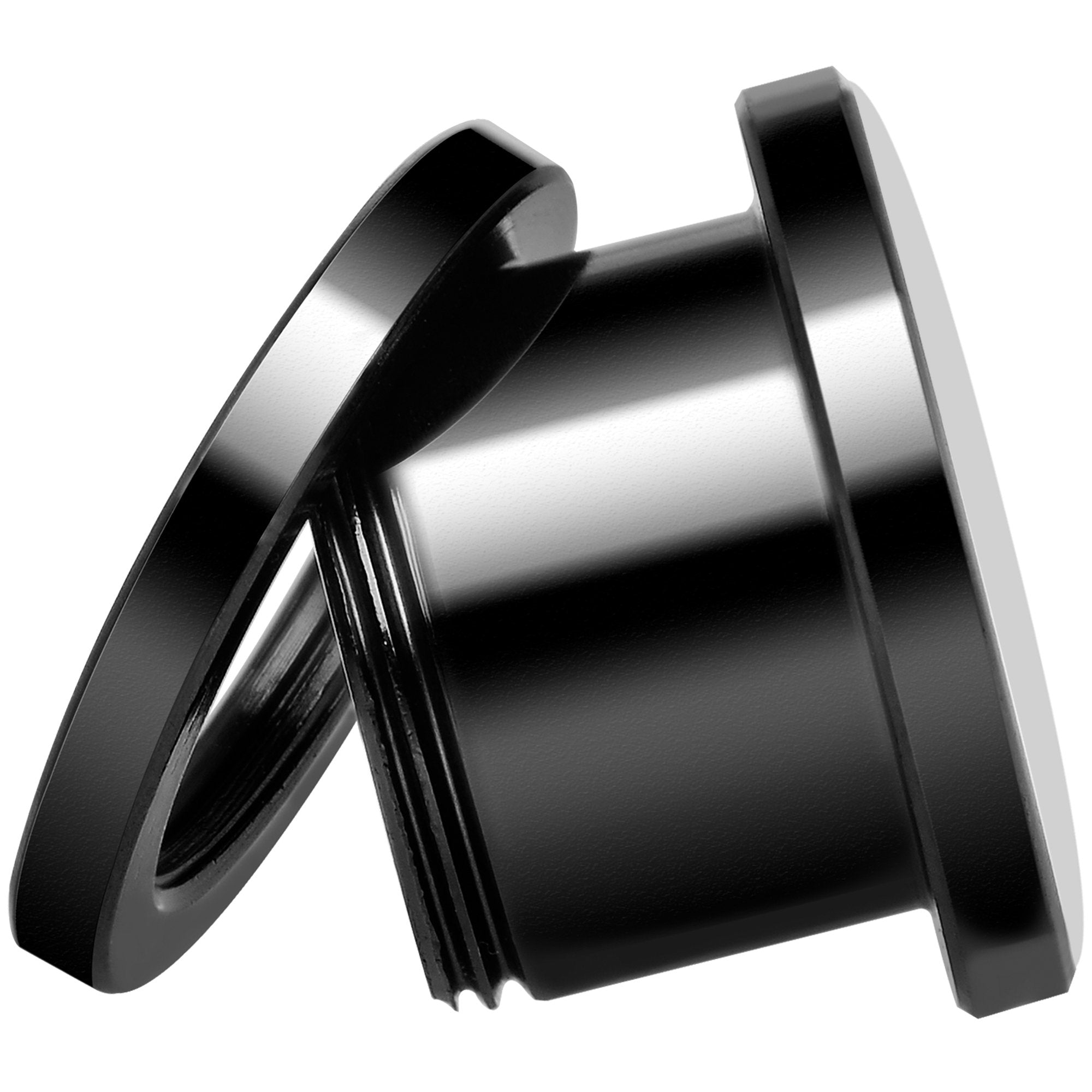 Undead Bride and Groom Halloween Black Anodized Plug Set 1/2